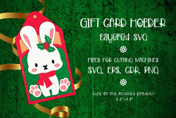 3D SVG Christmas Bunny: A Festive Design Asset