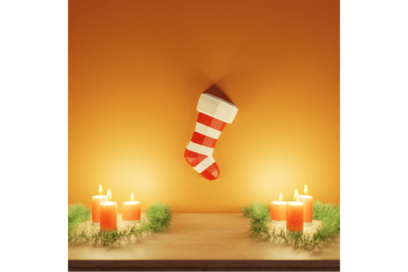 3D SVG Christmas Stocking for Real Crafters