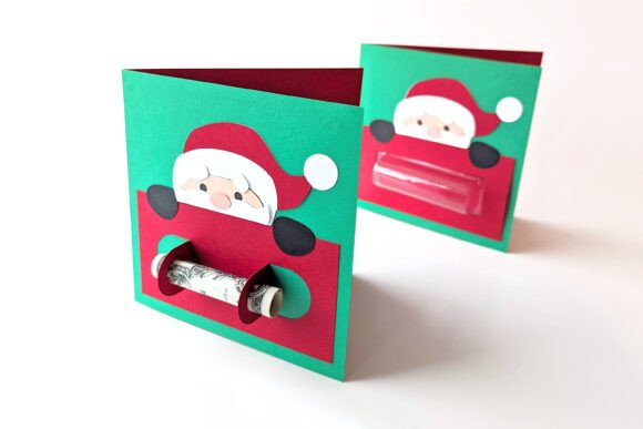 3D SVG Santa Money Holder for Christmas Branding