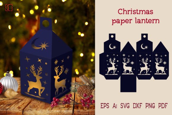 Christmas 3D SVG Lantern for Cricut Crafts