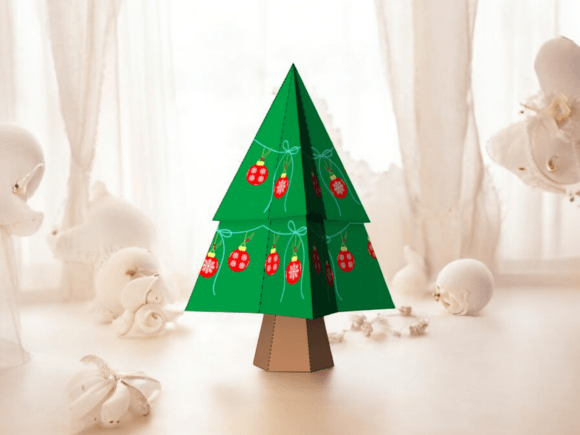 Christmas Tree Favor 3D SVG for Gift Boxes