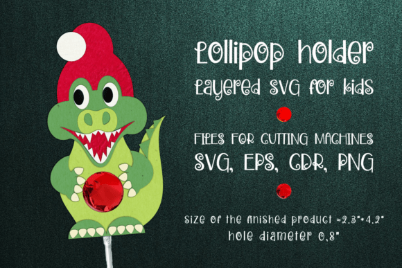 Crocodile Christmas Lollipop Holder: 3D SVG Review