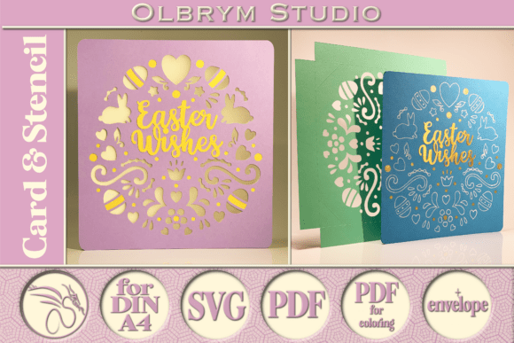 Easter Wishes Card and Stencil SVG PDF Review