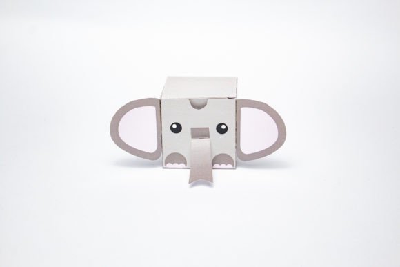 Elephant Kids Favor Box: 3D SVG for Entertainment