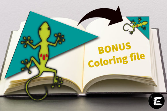 Gecko Bookmark: A 3D SVG Animals Asset for Crafters