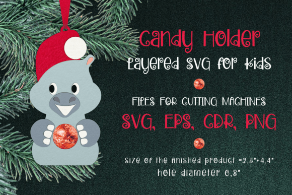 Hippopotamus Christmas Candy Holder 3D SVG Review