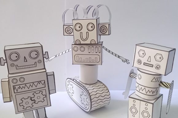 Paper Robots: 3D SVG for Kids Crafts