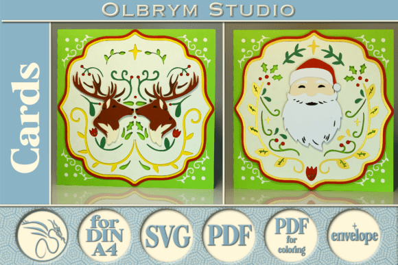 Review: 3D SVG Christmas Deer & Santa Gift Cards