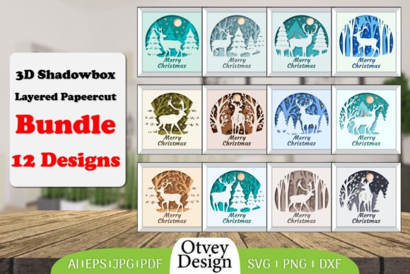 Review: 3D SVG Deer for Holiday Shadow Boxes