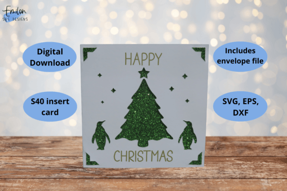 Review: Happy Christmas Penguin Insert Card SVG for Festive Projects